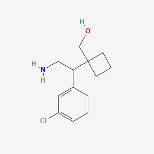 {1-[2-Amino-1-(3-chlorophenyl)ethyl]cyclobutyl}methanol