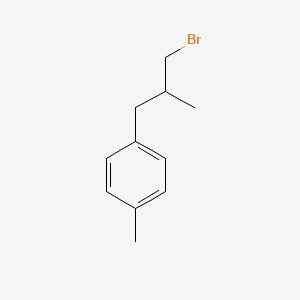 molecular formula C11H15Br B13218317 1-(3-Bromo-2-methylpropyl)-4-methylbenzene 