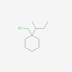 molecular formula C11H21Cl B13218335 1-(Butan-2-YL)-1-(chloromethyl)cyclohexane 