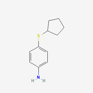 molecular formula C11H15NS B13218337 4-(Cyclopentylsulfanyl)aniline CAS No. 1050884-39-3