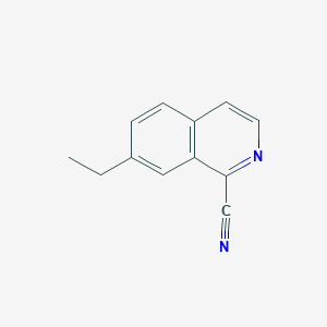 molecular formula C12H10N2 B13218406 7-Ethylisoquinoline-1-carbonitrile 