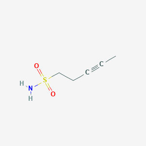 molecular formula C5H9NO2S B13218424 Pent-3-yne-1-sulfonamide 