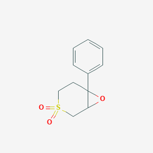 molecular formula C11H12O3S B13218482 6-Phenyl-7-oxa-3lambda6-thiabicyclo[4.1.0]heptane-3,3-dione 