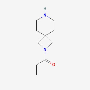 molecular formula C10H18N2O B13218509 1-{2,7-Diazaspiro[3.5]nonan-2-yl}propan-1-one 