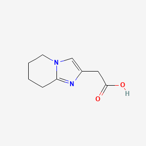 molecular formula C9H12N2O2 B13218518 2-{5H,6H,7H,8H-imidazo[1,2-a]pyridin-2-yl}acetic acid 