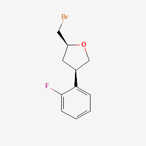 (2S,4R)-2-(Bromomethyl)-4-(2-fluorophenyl)oxolane