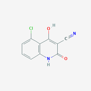 molecular formula C10H5ClN2O2 B13218534 5-Chloro-2,4-dihydroxyquinoline-3-carbonitrile 