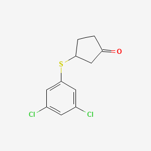 3-[(3,5-Dichlorophenyl)sulfanyl]cyclopentan-1-one