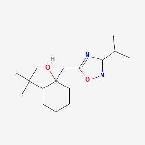 2-tert-Butyl-1-{[3-(propan-2-yl)-1,2,4-oxadiazol-5-yl]methyl}cyclohexan-1-ol