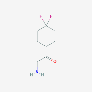 molecular formula C8H13F2NO B13218569 2-Amino-1-(4,4-difluorocyclohexyl)ethan-1-one 