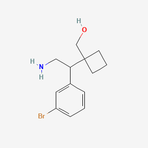 {1-[2-Amino-1-(3-bromophenyl)ethyl]cyclobutyl}methanol