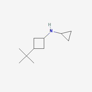 molecular formula C11H21N B13218611 3-tert-butyl-N-cyclopropylcyclobutan-1-amine 