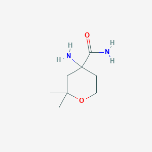 4-Amino-2,2-dimethyloxane-4-carboxamide