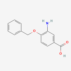 molecular formula C14H13NO3 B1321866 3-Amino-4-(benzyloxy)benzoic acid CAS No. 1056952-82-9