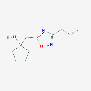 1-[(3-Propyl-1,2,4-oxadiazol-5-yl)methyl]cyclopentan-1-ol