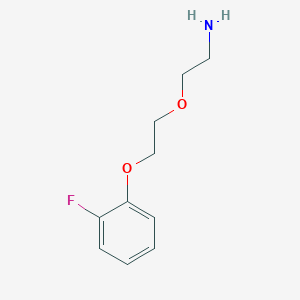 molecular formula C10H14FNO2 B13218682 2-[2-(2-Fluorophenoxy)ethoxy]ethan-1-amine 