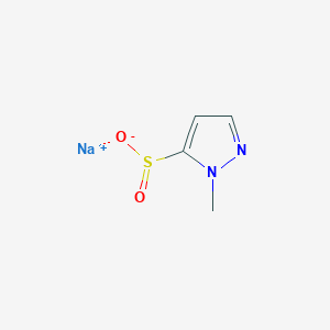 molecular formula C4H5N2NaO2S B13218684 Sodium 1-methyl-1H-pyrazole-5-sulfinate 