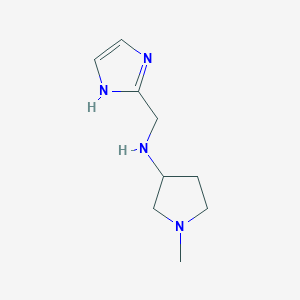 molecular formula C9H16N4 B13218705 N-(1H-imidazol-2-ylmethyl)-1-methylpyrrolidin-3-amine 