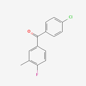 molecular formula C14H10ClFO B1321871 4-Chloro-4'-fluoro-3'-methylbenzophenone CAS No. 59612-89-4