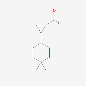 molecular formula C12H20O B13218713 2-(4,4-Dimethylcyclohexyl)cyclopropane-1-carbaldehyde 