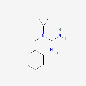 molecular formula C11H21N3 B13218748 N-(Cyclohexylmethyl)-N-cyclopropylguanidine 