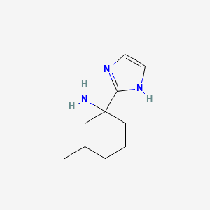 molecular formula C10H17N3 B13218755 1-(1H-Imidazol-2-yl)-3-methylcyclohexan-1-amine 