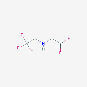 molecular formula C4H6F5N B13218760 (2,2-Difluoroethyl)(2,2,2-trifluoroethyl)amine 