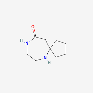 molecular formula C9H16N2O B13218776 6,9-Diazaspiro[4.6]undecan-10-one 