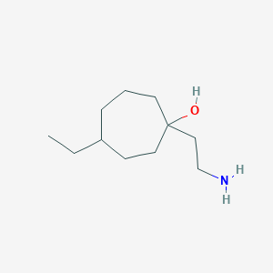 1-(2-Aminoethyl)-4-ethylcycloheptan-1-ol