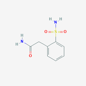 molecular formula C8H10N2O3S B13218798 2-(2-Sulfamoylphenyl)acetamide 