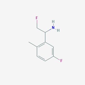 molecular formula C9H11F2N B13218805 2-Fluoro-1-(5-fluoro-2-methylphenyl)ethan-1-amine 