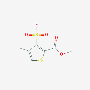 molecular formula C7H7FO4S2 B13218820 Methyl 3-(fluorosulfonyl)-4-methylthiophene-2-carboxylate 