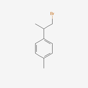 molecular formula C10H13Br B13218822 1-(1-Bromopropan-2-yl)-4-methylbenzene 