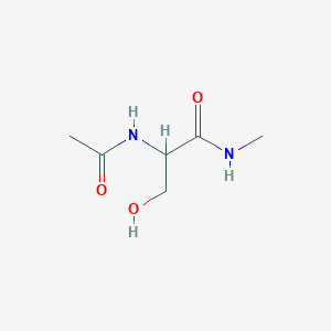 molecular formula C6H12N2O3 B13218880 2-Acetamido-3-hydroxy-N-methylpropanamide CAS No. 7606-75-9