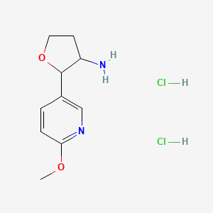 2-(6-Methoxypyridin-3-yl)oxolan-3-amine dihydrochloride