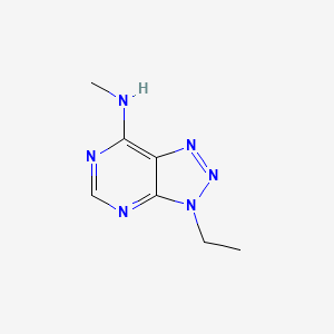 molecular formula C7H10N6 B13218927 3-ethyl-N-methyltriazolo[4,5-d]pyrimidin-7-amine 