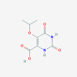 molecular formula C8H10N2O5 B13218934 2,6-Dioxo-5-(propan-2-yloxy)-1,2,3,6-tetrahydropyrimidine-4-carboxylic acid 