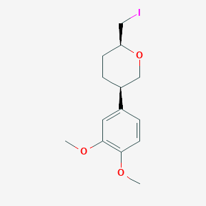 (2S,5R)-5-(3,4-Dimethoxyphenyl)-2-(iodomethyl)oxane