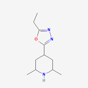 4-(5-Ethyl-1,3,4-oxadiazol-2-yl)-2,6-dimethylpiperidine