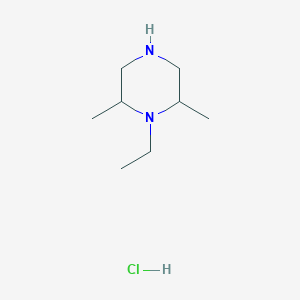 molecular formula C8H19ClN2 B13218952 1-Ethyl-2,6-dimethylpiperazine hydrochloride 