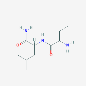 molecular formula C11H23N3O2 B1321896 2-(2-Aminopentanoylamino)-4-methylpentanamide 
