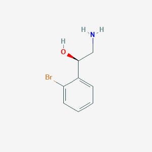 molecular formula C8H10BrNO B13218968 (1R)-2-amino-1-(2-bromophenyl)ethan-1-ol 