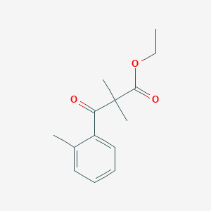 molecular formula C14H18O3 B13218972 Ethyl 2,2-dimethyl-3-oxo-3-(o-tolyl)propanoate 