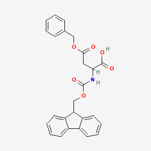 molecular formula C26H23NO6 B13218994 4-(Benzyloxy)-2-({[(9H-fluoren-9-YL)methoxy]carbonyl}amino)-4-oxobutanoic acid 