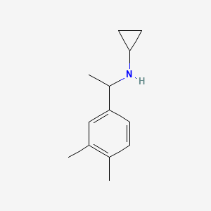 molecular formula C13H19N B13219005 N-[1-(3,4-Dimethylphenyl)ethyl]cyclopropanamine 