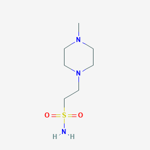 molecular formula C7H17N3O2S B13219029 2-(4-Methylpiperazin-1-yl)ethane-1-sulfonamide 