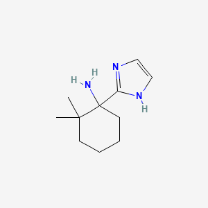 molecular formula C11H19N3 B13219033 1-(1H-Imidazol-2-yl)-2,2-dimethylcyclohexan-1-amine 