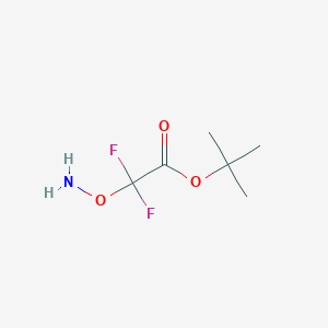 molecular formula C6H11F2NO3 B13219038 tert-Butyl 2-(aminooxy)-2,2-difluoroacetate 