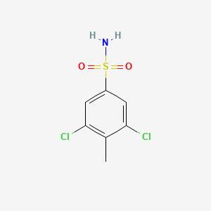 molecular formula C7H7Cl2NO2S B13219045 3,5-Dichloro-4-methylbenzene-1-sulfonamide 