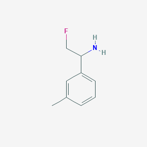 molecular formula C9H12FN B13219060 2-Fluoro-1-(3-methylphenyl)ethan-1-amine 